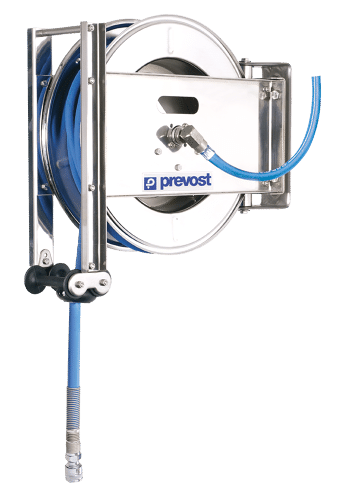Prevost Schlauchaufroller 10 m für Wasser, Edelstahl, Gummischlauch DMOI1610LS