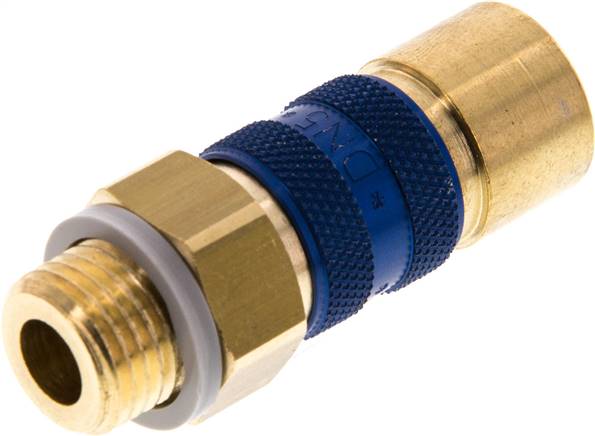 Schnellkupplung (NW5) G 1/4"(AG), blau, Sechseck SW10