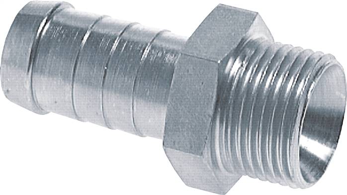 Schlauchnippel G 3/4" AG, 17 - 18mm, Stahl verzinkt