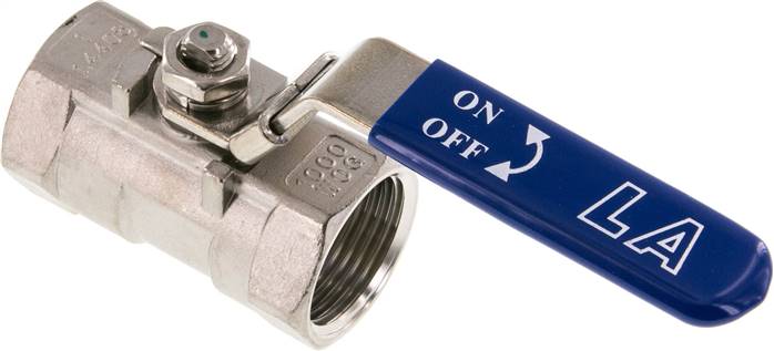 1-teiliger Edelstahl-Kugelhahn, G 1", 0 bis 63bar