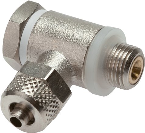 Drosselrückschlagventil M 5-4,3 x 3mm, zu- und abluftregelnd (C), Messing