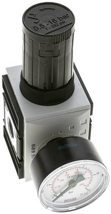 FUTURA Präzisionsdruckregler, G 3/8", 0,5 - 16bar, mit durchgehender Druckversorgung