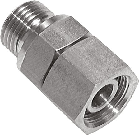 Einstellb. Schneidringverschr. G 1/8"-6 L, 1.4571, mit Dichtkegel und O-Ring