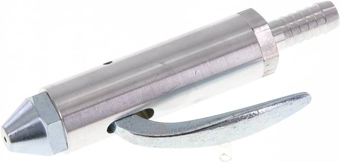 Gerader Ausblashahn, mit Schlauchanschluss 9 mm, Aluminium