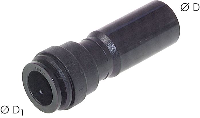 Reduzierung 28mm Stecknippel x 22mm Schlauch, IQS-Big