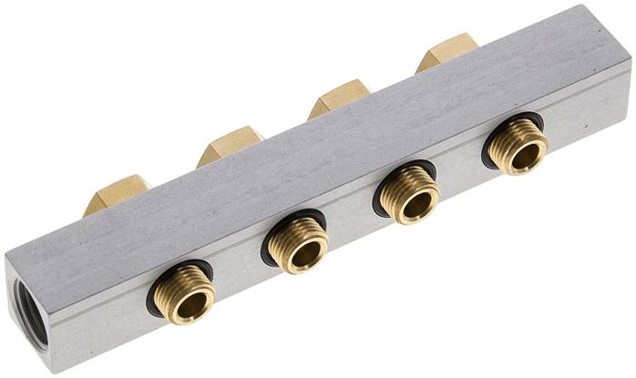 P-Leiste inkl. Hohlschrauben und Dichtungen für Ventilbaureihe M04 / P04 R 281/4