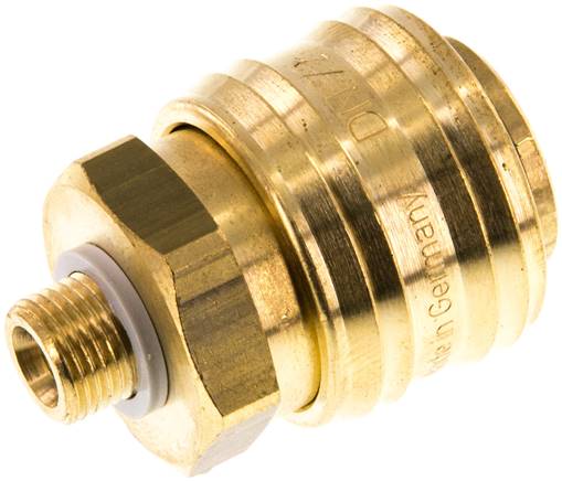 Schnellkupplung (NW7,2) G 1/8"(AG), Messing, für Stecker beidseitig absperrend
