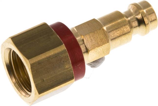 Kupplungsstecker (NW5) G 1/4"(IG), rot, Achteck SW10