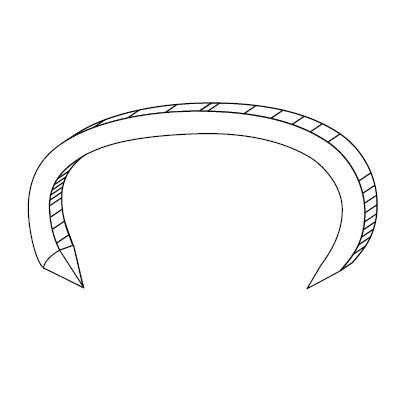 BECK Hog Ring Klammern CL45 24mm