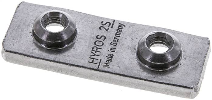 Anschweißplatte, Stahl blank, Baugröße 2, schwere Baureihe