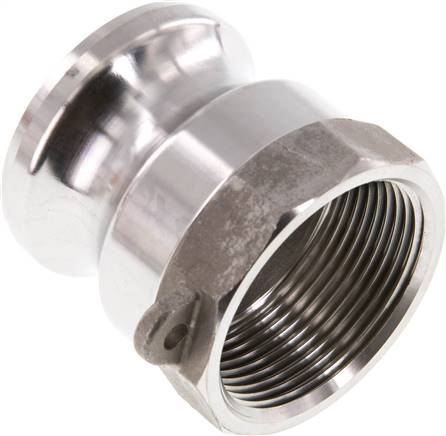 Kamlock-Stecker (A) Rp 1-1/2"(IG), Edelstahl (1.4408)