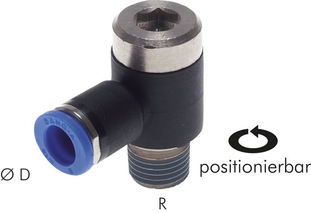 Winkel-Steckanschluss, I-Skt. R 1/8"-4mm, IQS-Standard