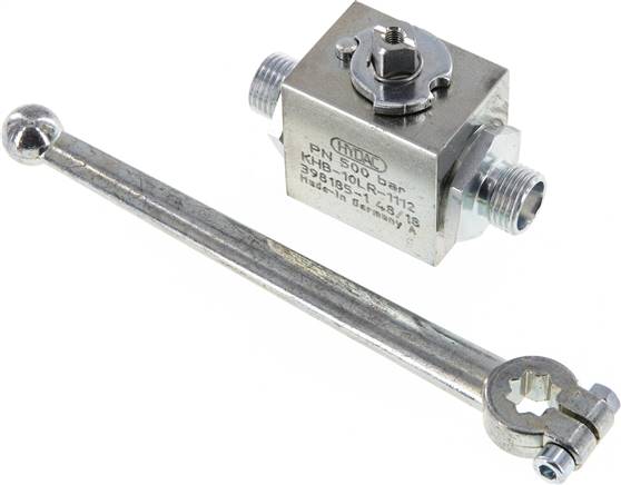 Hochdruck-Kugelhahn, Stahl, 10 L (M16x1,5), 0 bis 315bar
