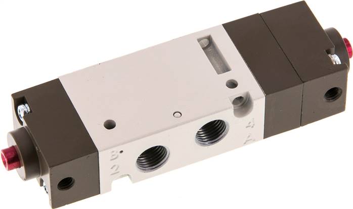 5/3-Wege Pneumatikventil, G 1/8" (Pilot M5), Mittelstellung belüftet