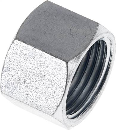 Überwurfmutter DN13, G 1/2", Bohrung 17,0mm, Stahl verz