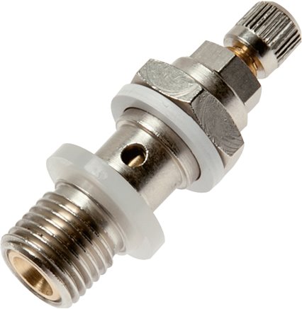 Drosselhohlschraube G 1/4", abluftregelnd (B), Rändelschraube und Kontermutter