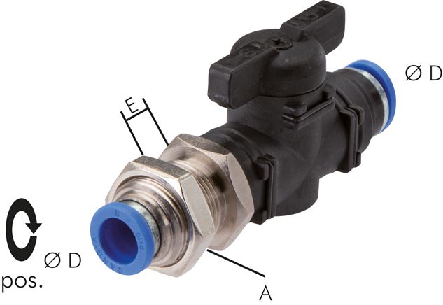 Schott-Absperrhahn 8mm, IQS-Standard