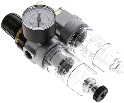 Mini-Wartungseinheit, 2-tlg., G 1/4", 0,5 - 10 bar