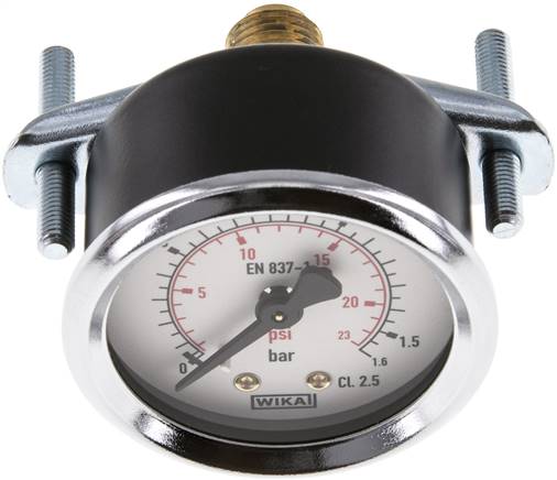 Einbaumanometer, 3-kant-Frontring, 50mm, 0 - 1,6 bar