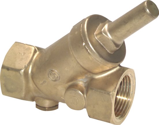 Schrägsitz-Rückschlagventil, Rp 1", PN 10 / DVGW, Messing