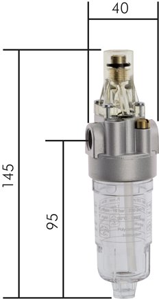 Mini-Öler, G 1/4", Metallbehälter ohne Sichtrohr