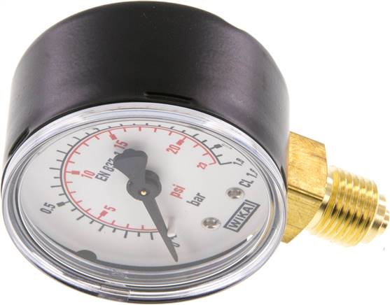 Manometer senkrecht (ST/Ms), 50mm, 0 - 1,6 bar, G 1/4"