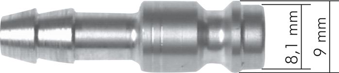 Schnellkupplung (NW5) 6 (1/4")mm Schlauch, Edelstahl