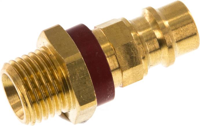 Kupplungsstecker (NW7,2) G 1/4"(AG), rot, Achteck SW12