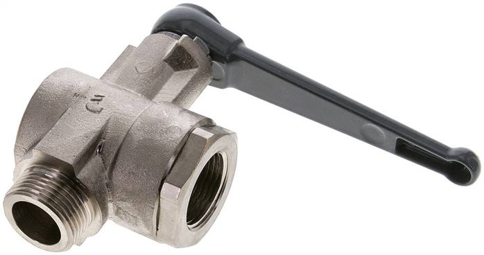 Messing-Winkelkugelhahn, G 3/4" (AG/IG), PN 20