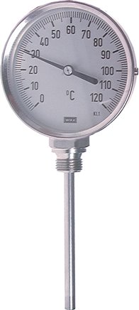 Bimetallthermometer, senkrecht D160/0 bis +200°C/100mm