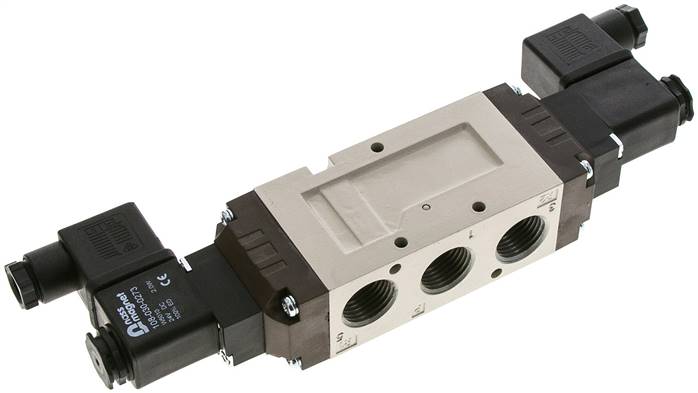 5/2-Wege Magnetventil, G 1/2", Impulsventil, 24 V AC