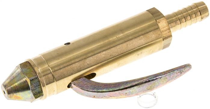 Gerader Ausblashahn, mit Schlauchanschluss 9 mm, Messing