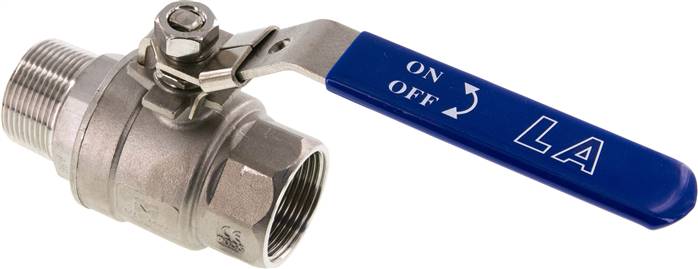 Edelstahl-Kugelhahn, Eco-Line leicht, R 1-1/4" / Rp 1-1/4", 0 bis 63bar