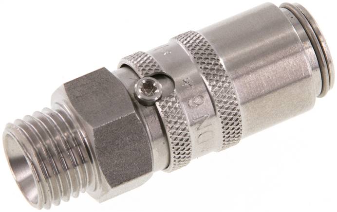 Temperier-Schnellkupplung 9mm Zapfen,M 14x1,5(AG), 1.4305, ohne Ventil