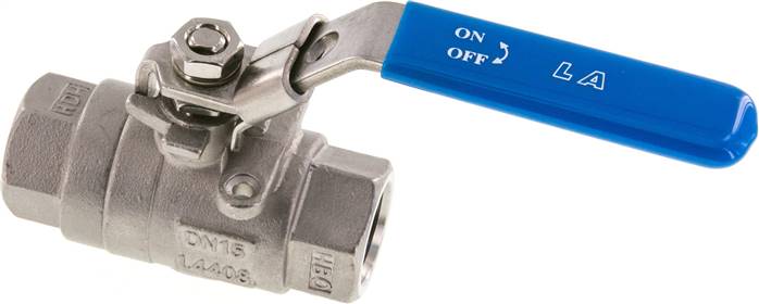 Edelstahl-Kugelhahn, G 1/2", 0 bis 130bar