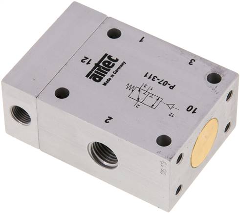 3/2-Wege Pneumatikventil mit Feder, G 1/4", ATEX-Zulassung