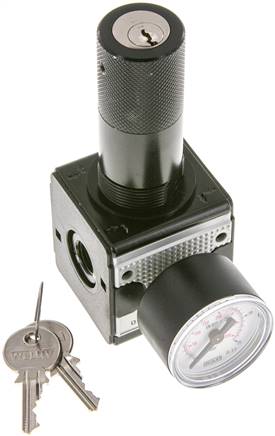 MULTIFIX Druckregler, abschließbar, Reihenmont. G 1/4", 0,5 - 16bar, Multifix 1