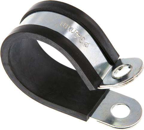 Gummiprofilierte Rohrschelle 34mm, DIN 3016-1