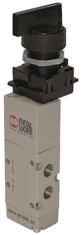 5/2-Wegeventil / manuell betät. mit langem Drehhebel / G 1/8 106438