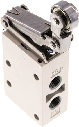 3/2-Wege Endschalter G 1/8", Stahl-Leerrücklaufrolle (kugelgelagert)