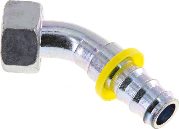 45°-Steckanschluss 22 L Überwurfmutter, 19,1mm GSP-Schl