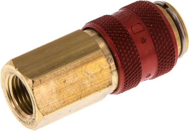 Schnellkupplung (NW5) G 1/8"(IG), Messing, rot