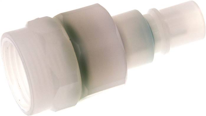 Kupplungsstecker (NW7,2) G 3/8", PVDF absperrend (IG)
