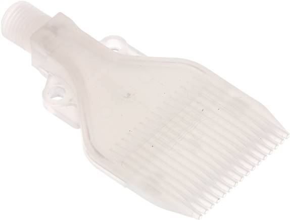 Mehrkanal-Fächerdüse, 47mm, G 1/4", Polypropylen (FDA-konform)