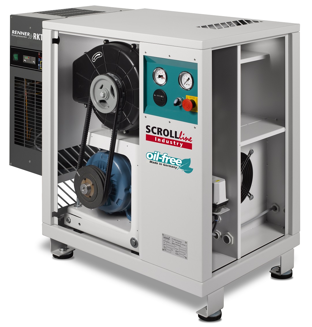 RENNER-Scrollkompressor Industry SLK-NEO 2-2,2 I 8 bar mit Kältetrockner-Ölfrei