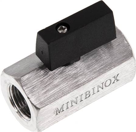 Edelstahl-Minikugelhahn G 3/8" Innengewinde, PN 25