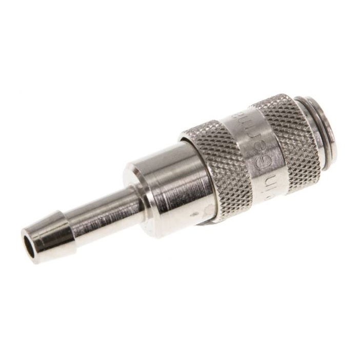 Attacco rapido (NW2.7) tubo da 4 mm, ottone nichelato
