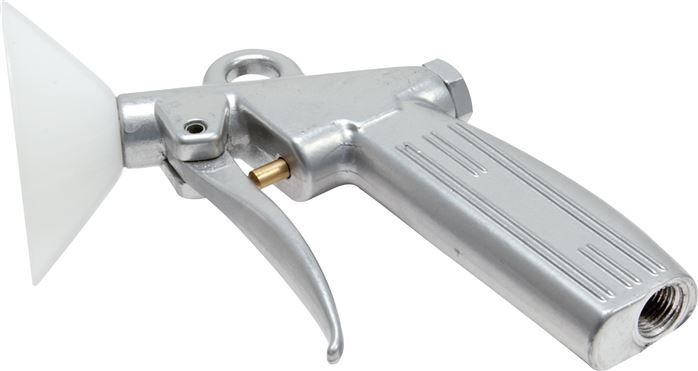 Alu Ausblaspistole mit Kurzdüse Ø 1,5 und Schutzschild 6 mm