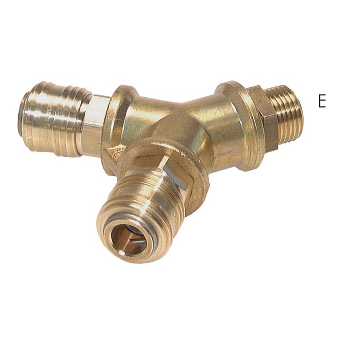 Deviatore aria a 2 vie con attacchi rapidi, G 1/2" (AG)