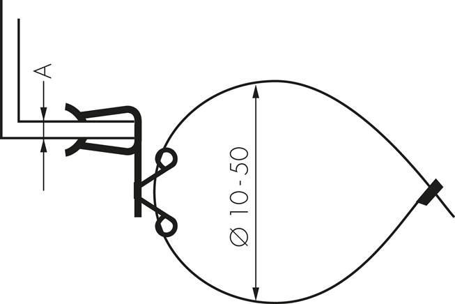 Trägerklemme, mit Rohrhalter Ø 10 - 50, 8 - 14mm